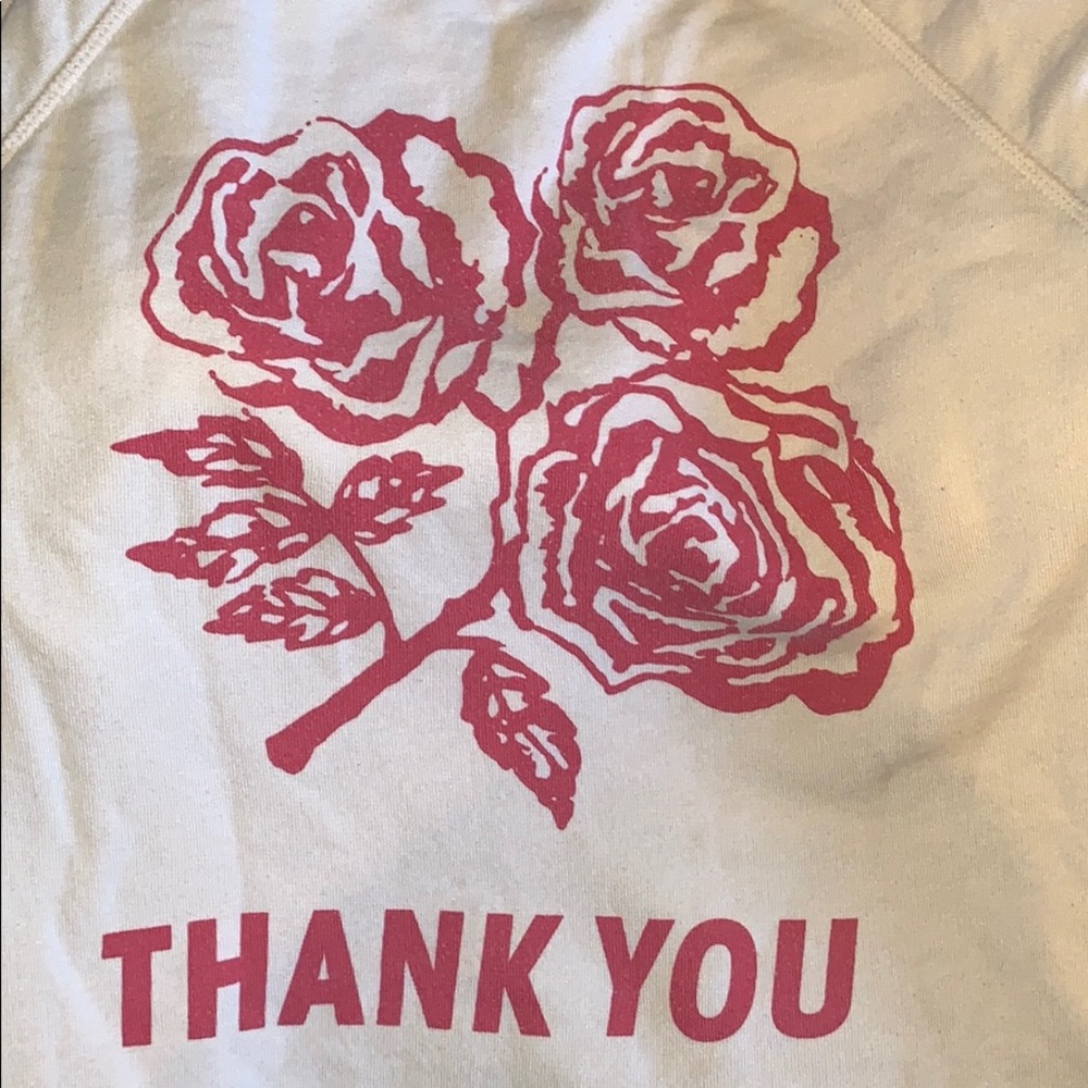 Wildfox Thank you Sweatshirt with roses